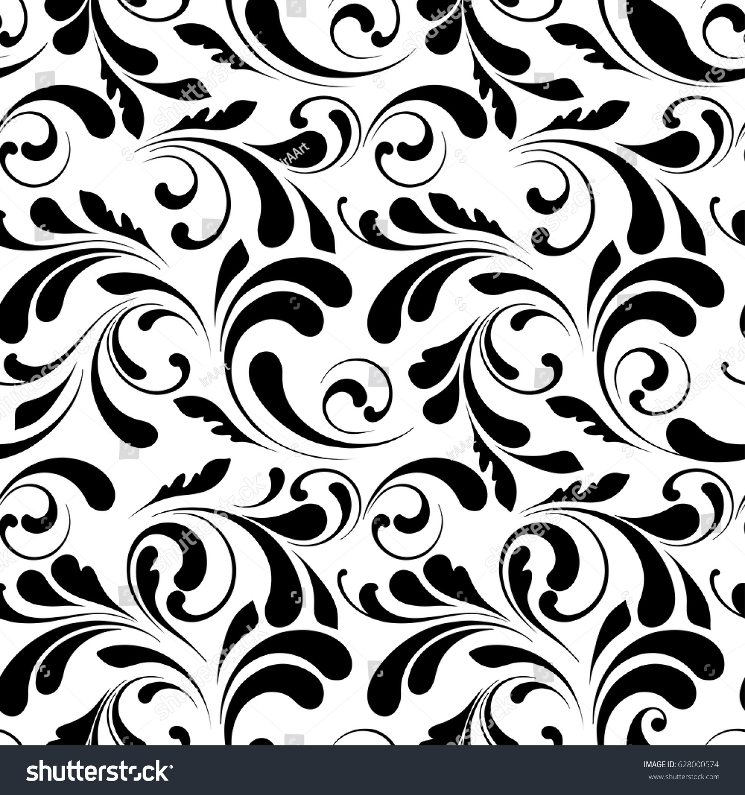 Design Ethnic Floral Seamless Pattern Stock Vector (Royalty Free ...