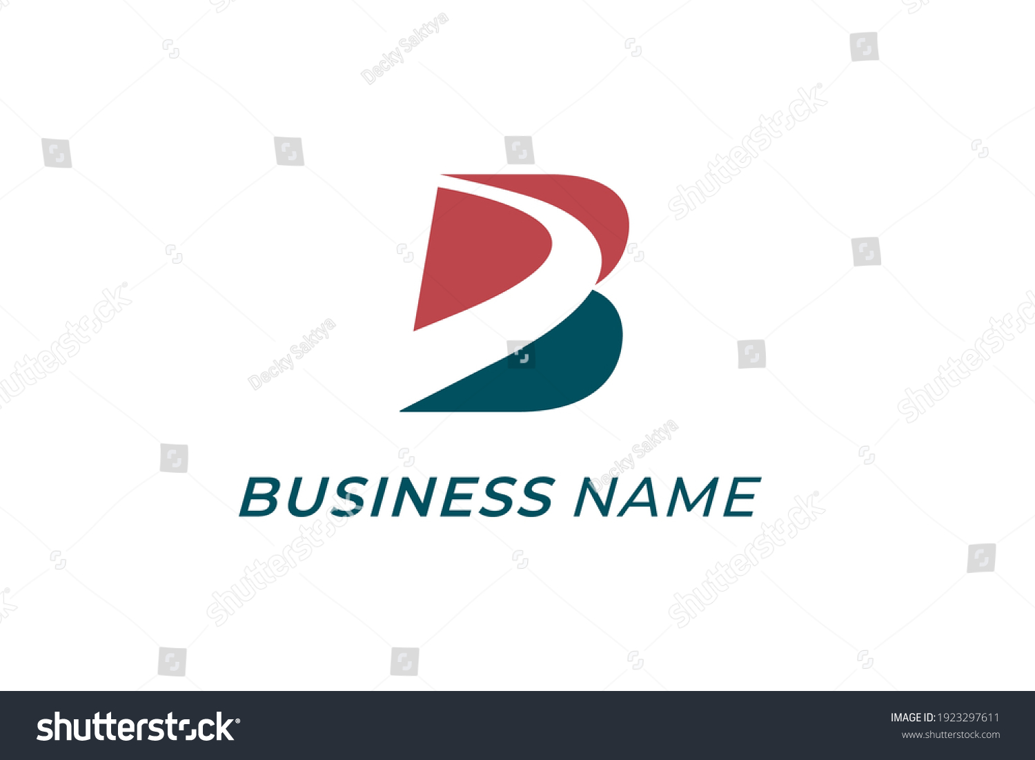 Design Logo Creative Boomerang Letter B Stock Vector (Royalty Free ...