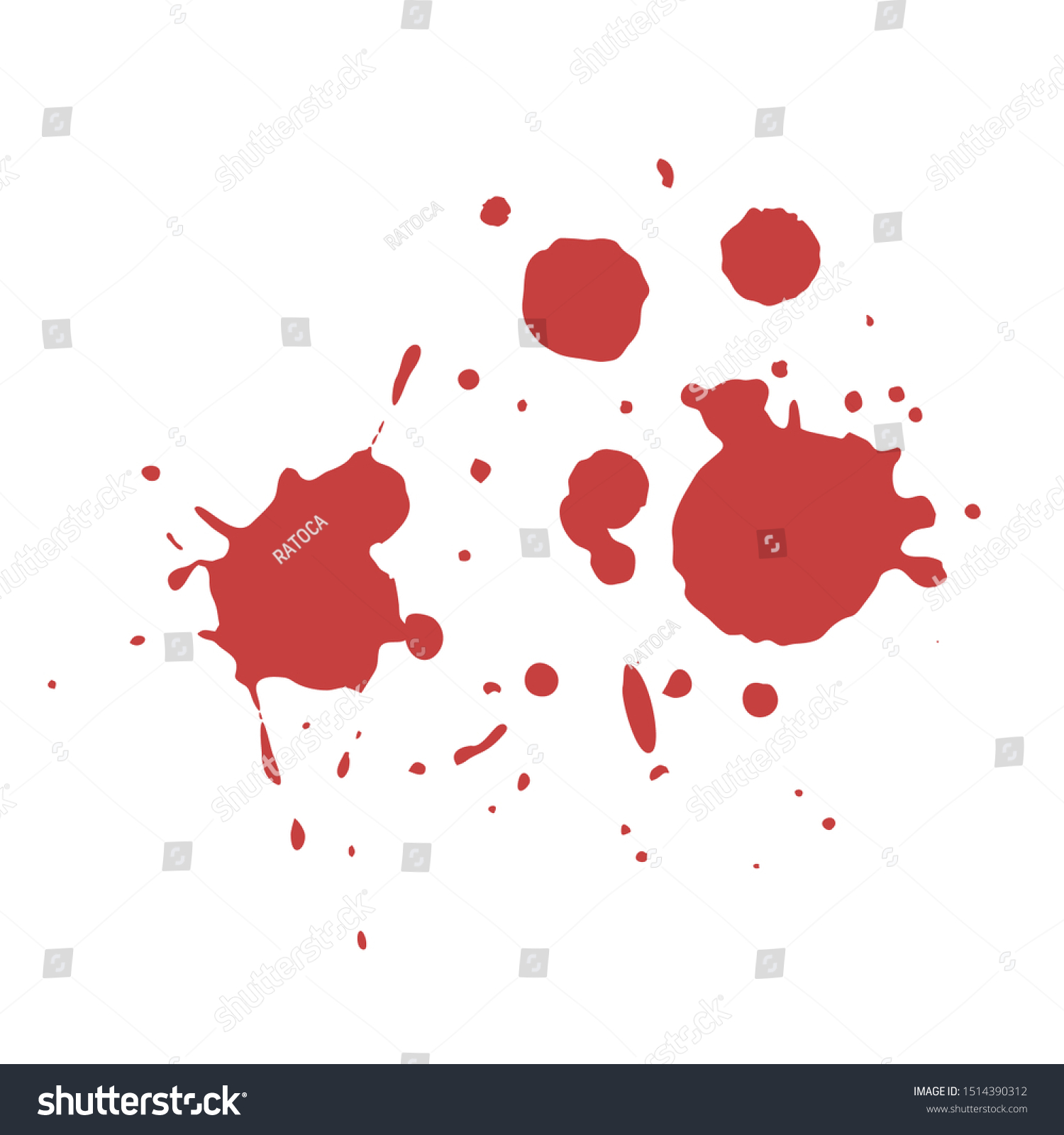 Design Blood Stain Illustration Stock Vector (Royalty Free) 1514390312 ...