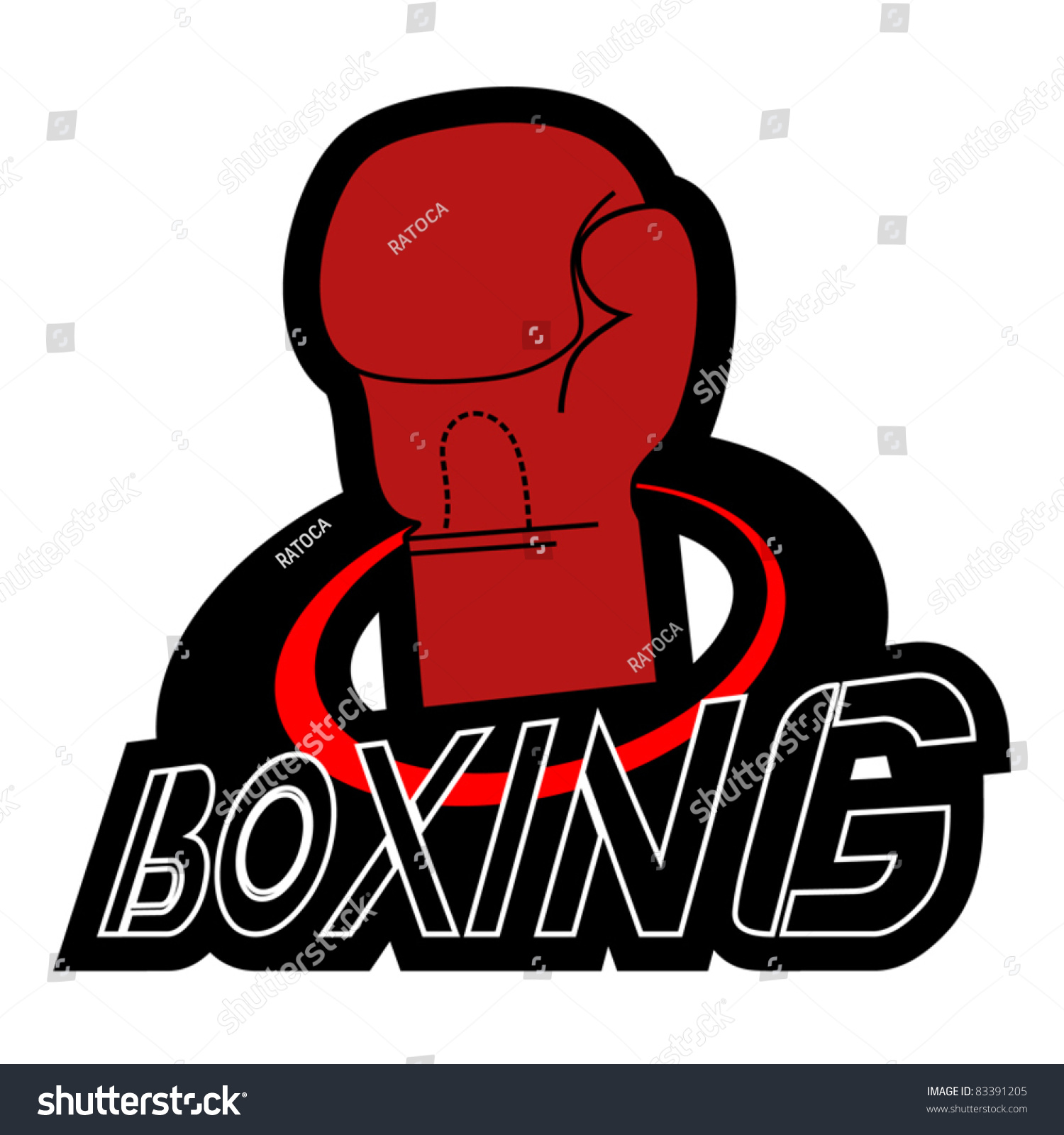 Design Of Creative Boxing Sign Stock Vector Illustration 83391205 ...