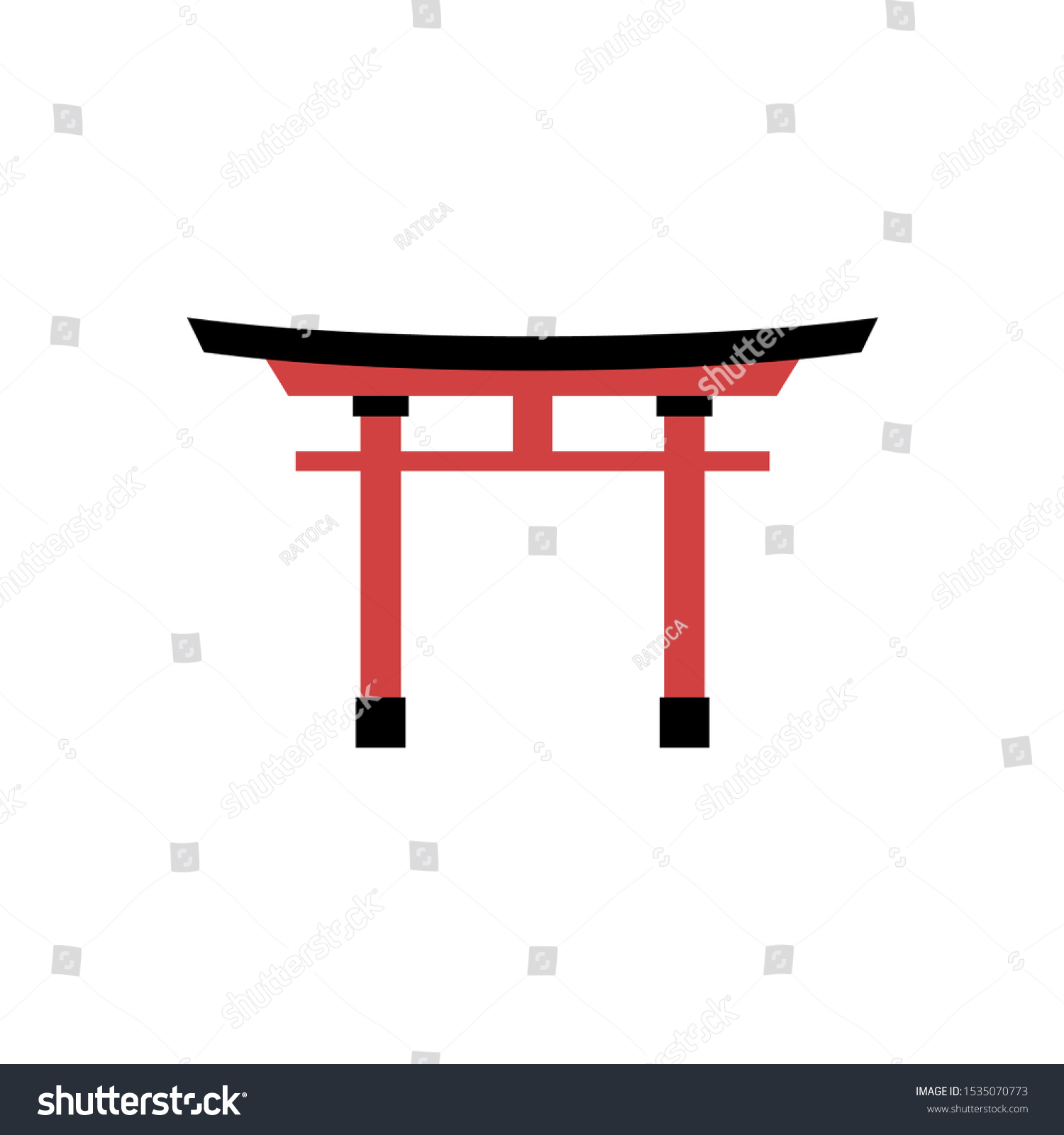 Design Creative Torii Gate Draw Stock Vector (Royalty Free) 1535070773 ...