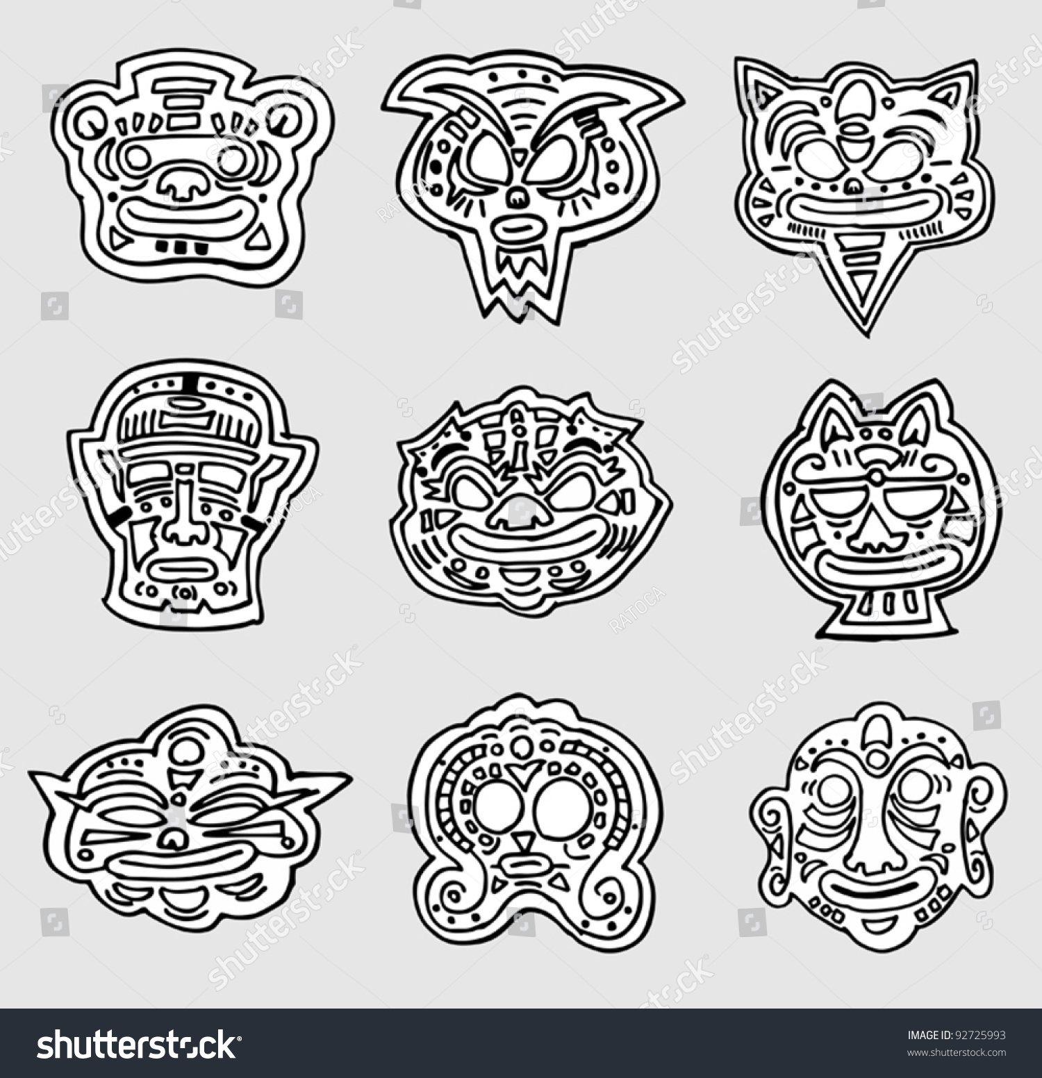 Design Original Masks Stock Vector Royalty Free Design of original masks