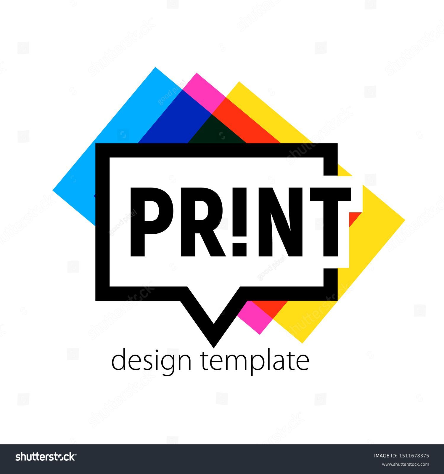 SVG of Design printshop logo template. Polygraphy and print factory. Express press and photocopy. Vector illustration. svg