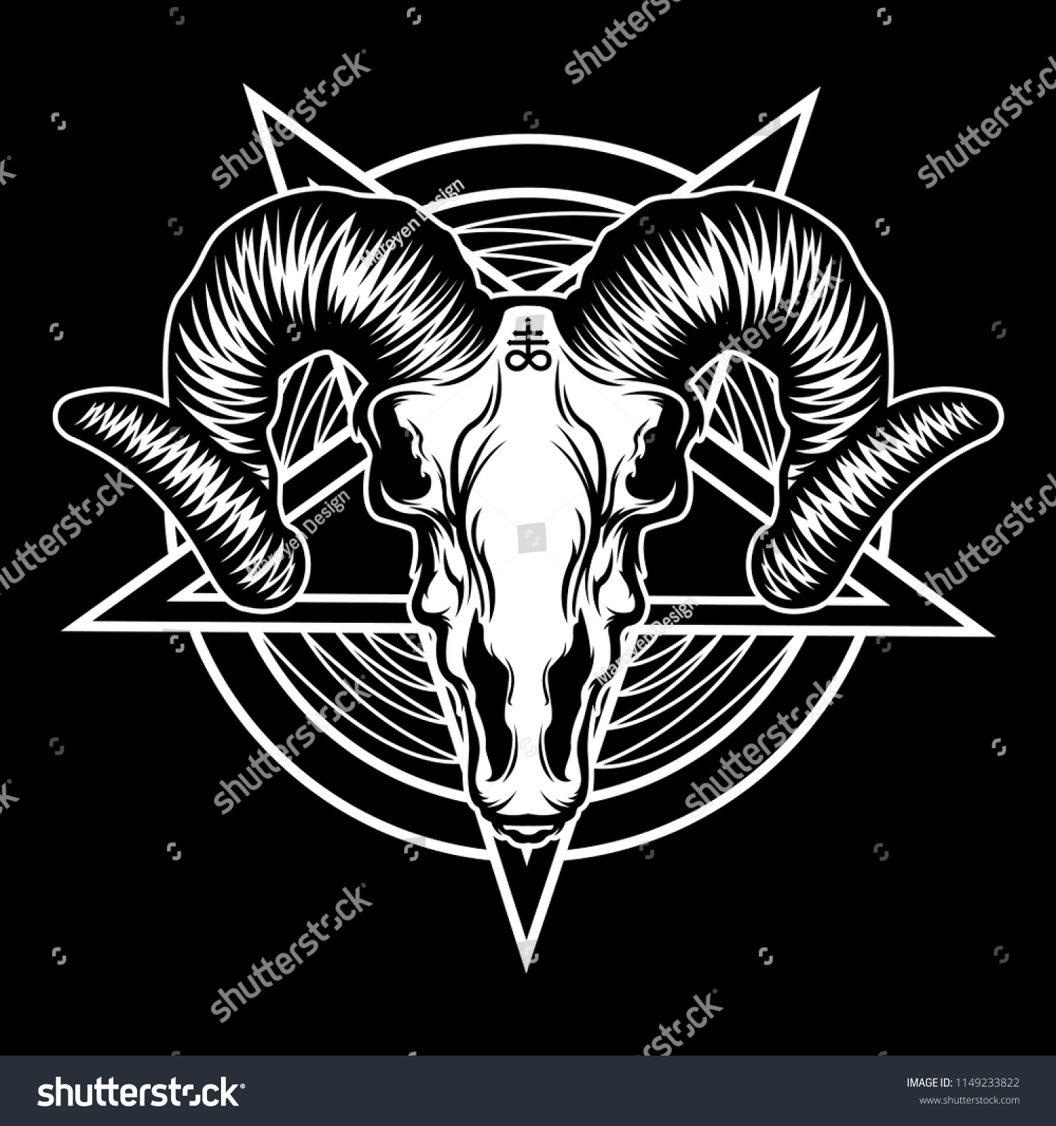 Design Satanic Symbol Vector Eps 10 Stock Vector (Royalty Free) 1149233822