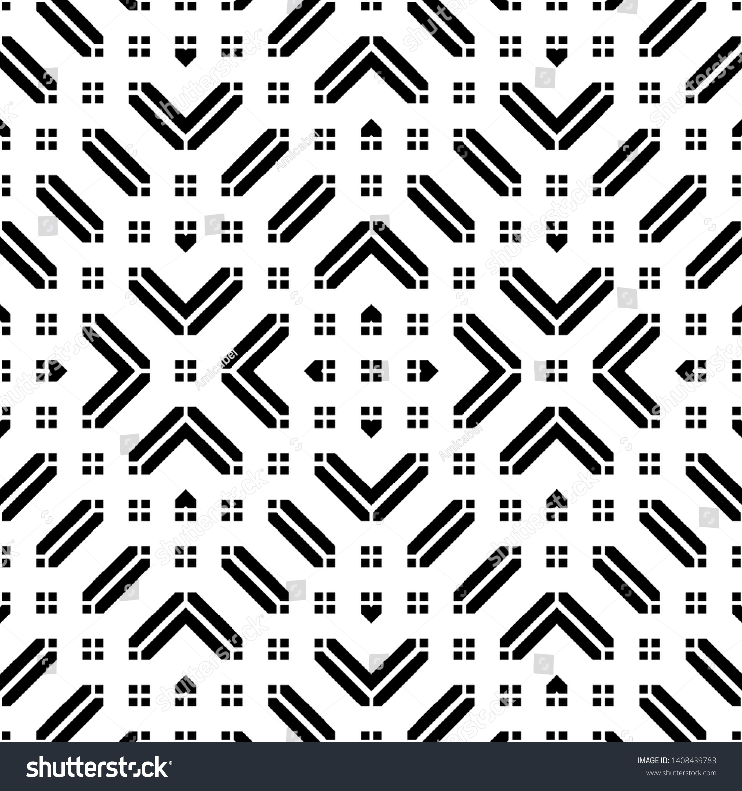 Design Seamless Monochrome Grating Pattern Abstract Stock Vector ...