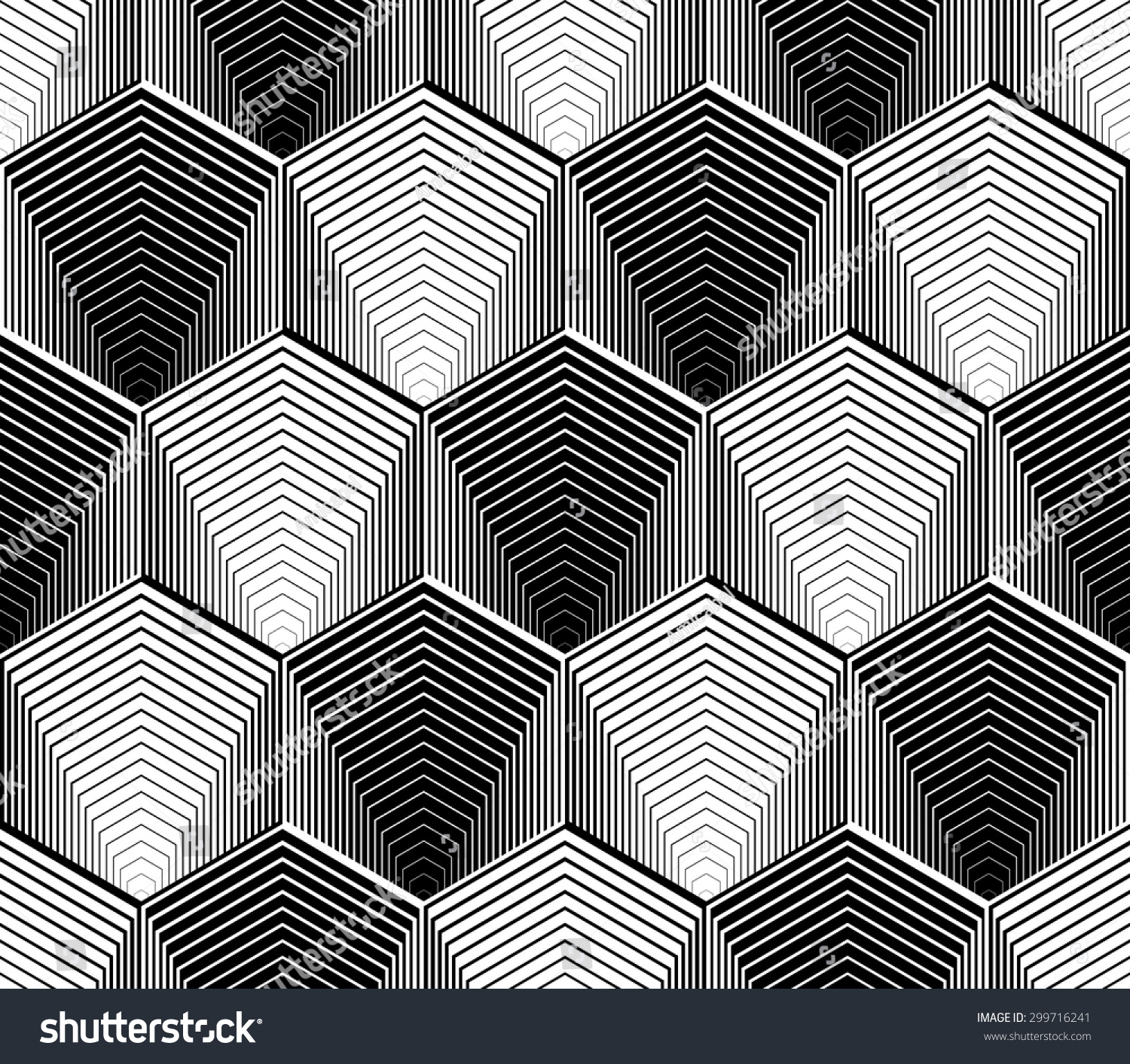 3d black and white monochrome hexagon geometric wallpaper 