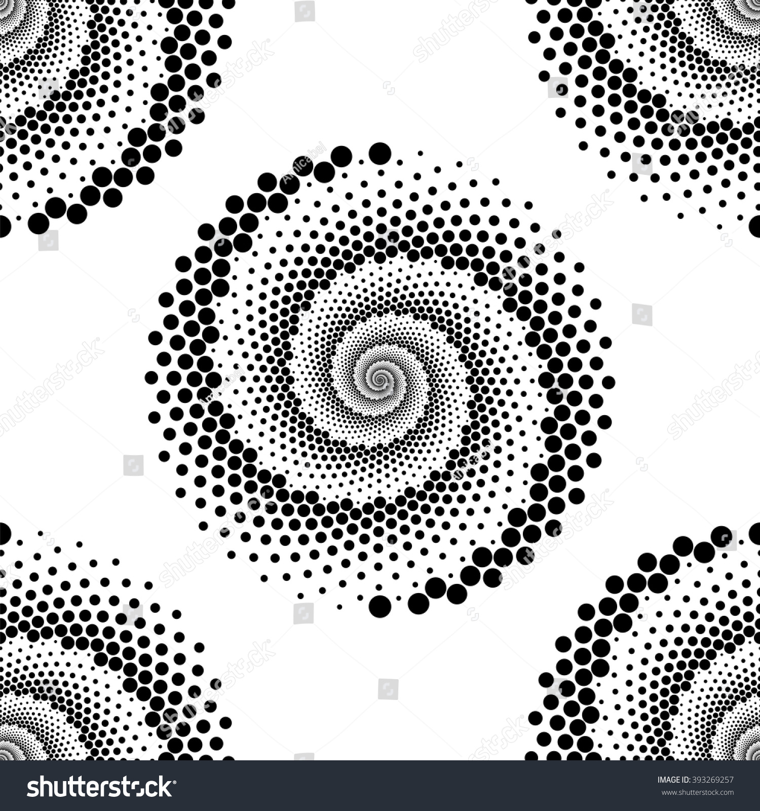 Design Seamless Spiral Dots Pattern Abstract Stock Vector (Royalty Free ...