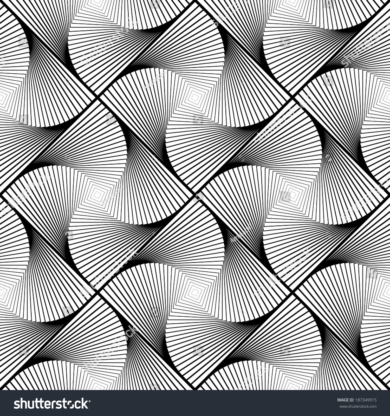 Design Seamless Twirl Movement Striped Geometric Pattern. Abstract ...