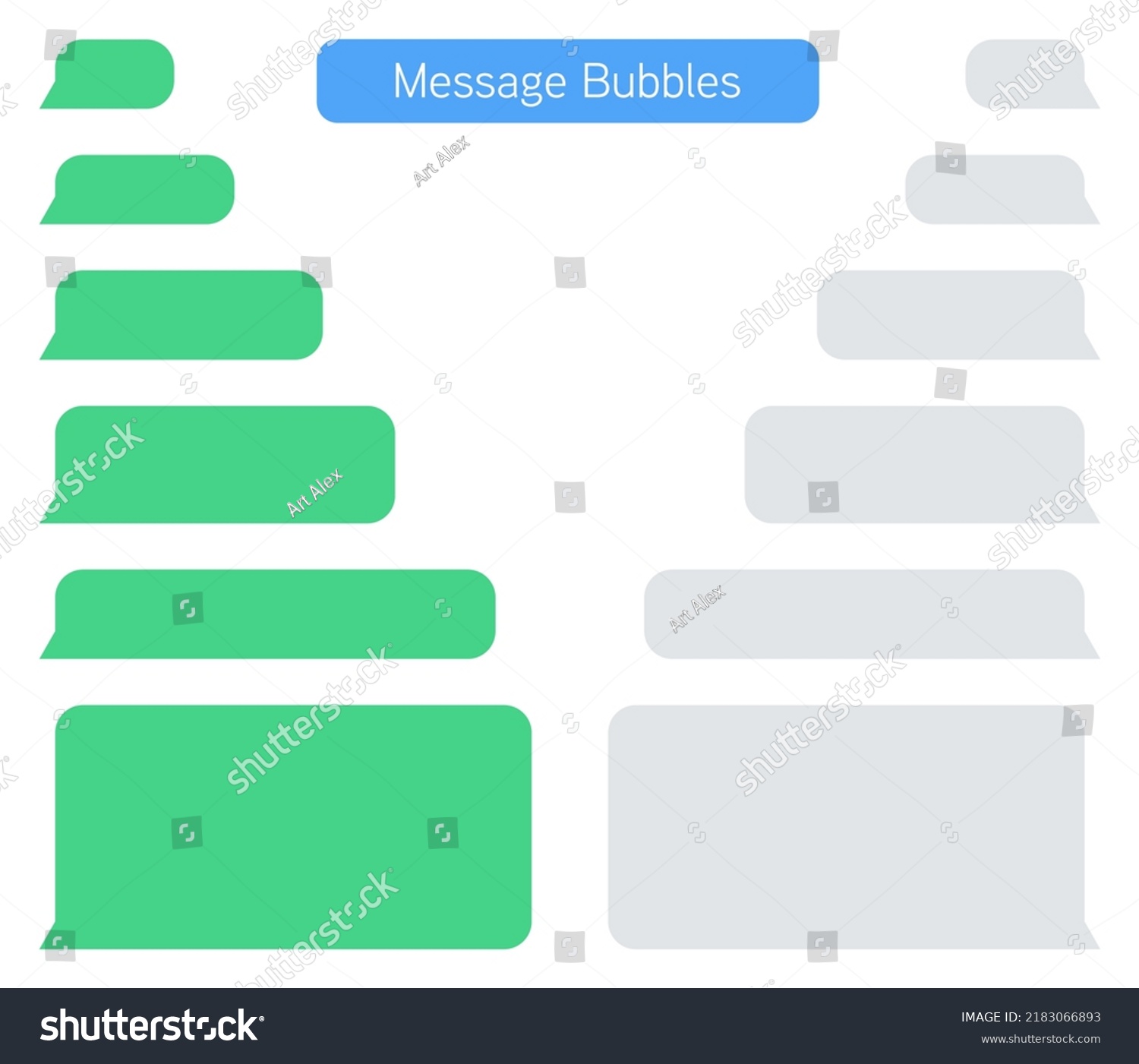 green screen bubble text