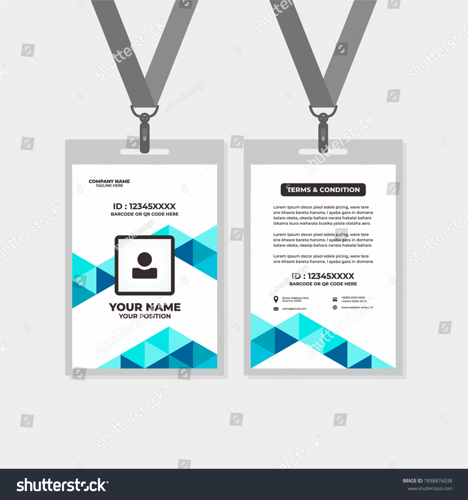 Design Template Id Card Id Card Stock Vector Royalty Free