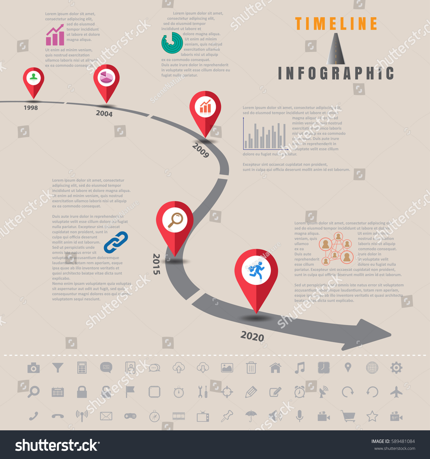 Design Template Timeline Infographics Traffic Signs Stock Vector Royalty Free 589481084 2707