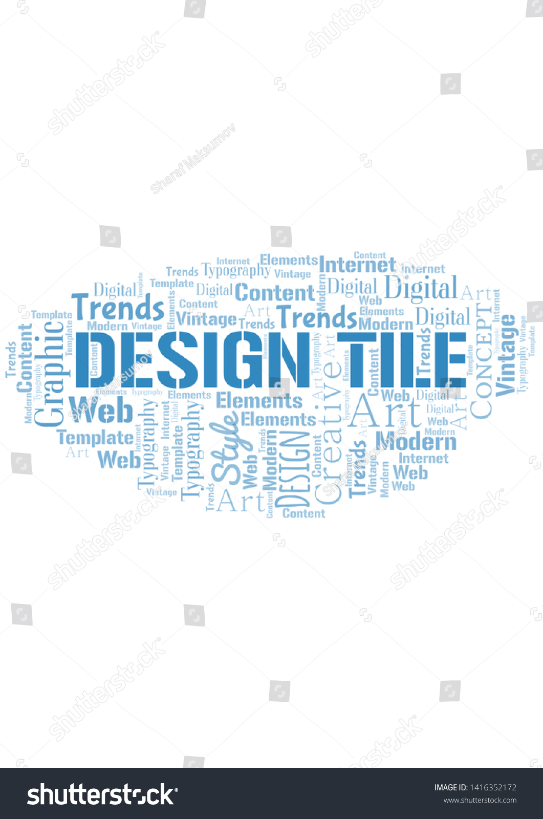 Design Tile Word Cloud Wordcloud Made Stock Vector (Royalty Free ...