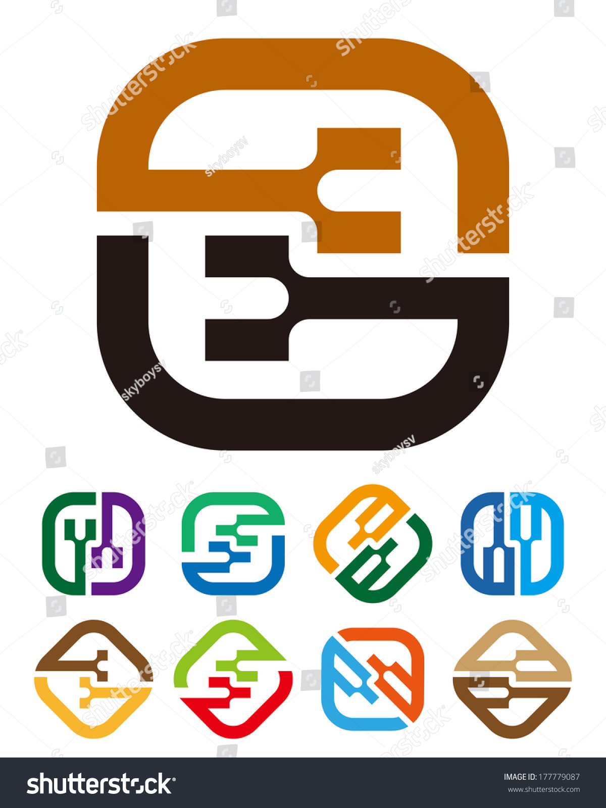 round logo template