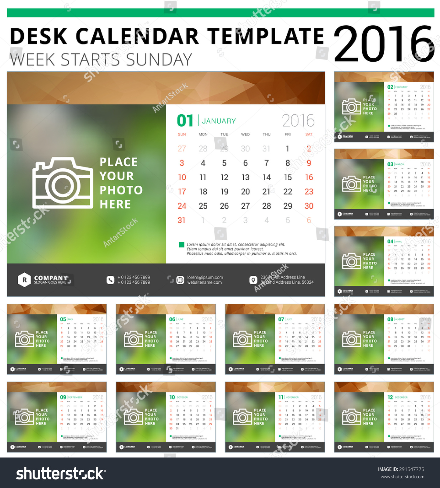 Desk Calendar 2016 Desk Calendar 2016