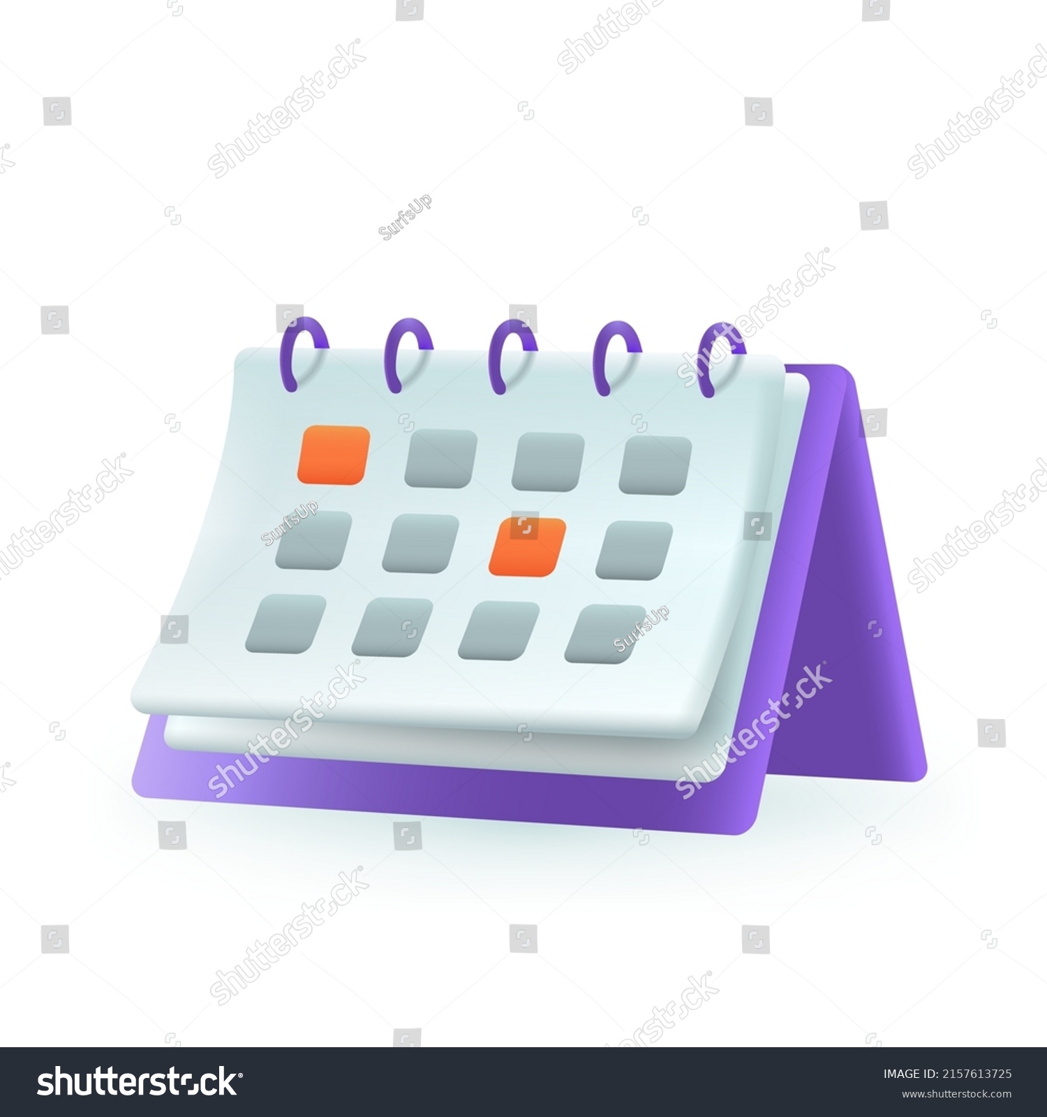 SVG of Desk calendar with marked dates 3d cartoon style icon. Planning time and meeting, scheduling flat vector illustration, Appointment, deadline, agenda, reminder, time, management concept svg