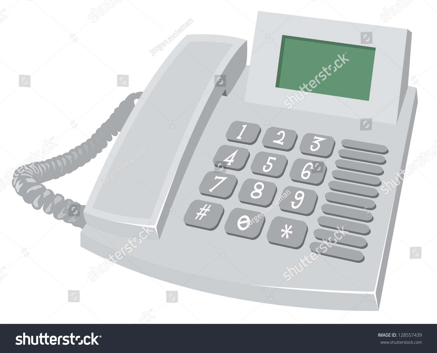 Desk Phone Stock Vector 128557439 - Shutterstock