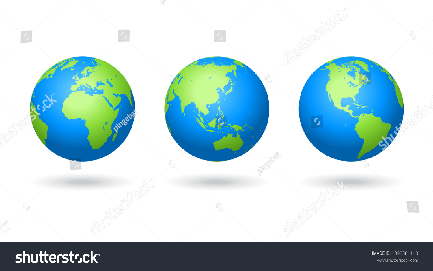 Detailed Colored World Map Mapped On Stock Vector (Royalty Free ...