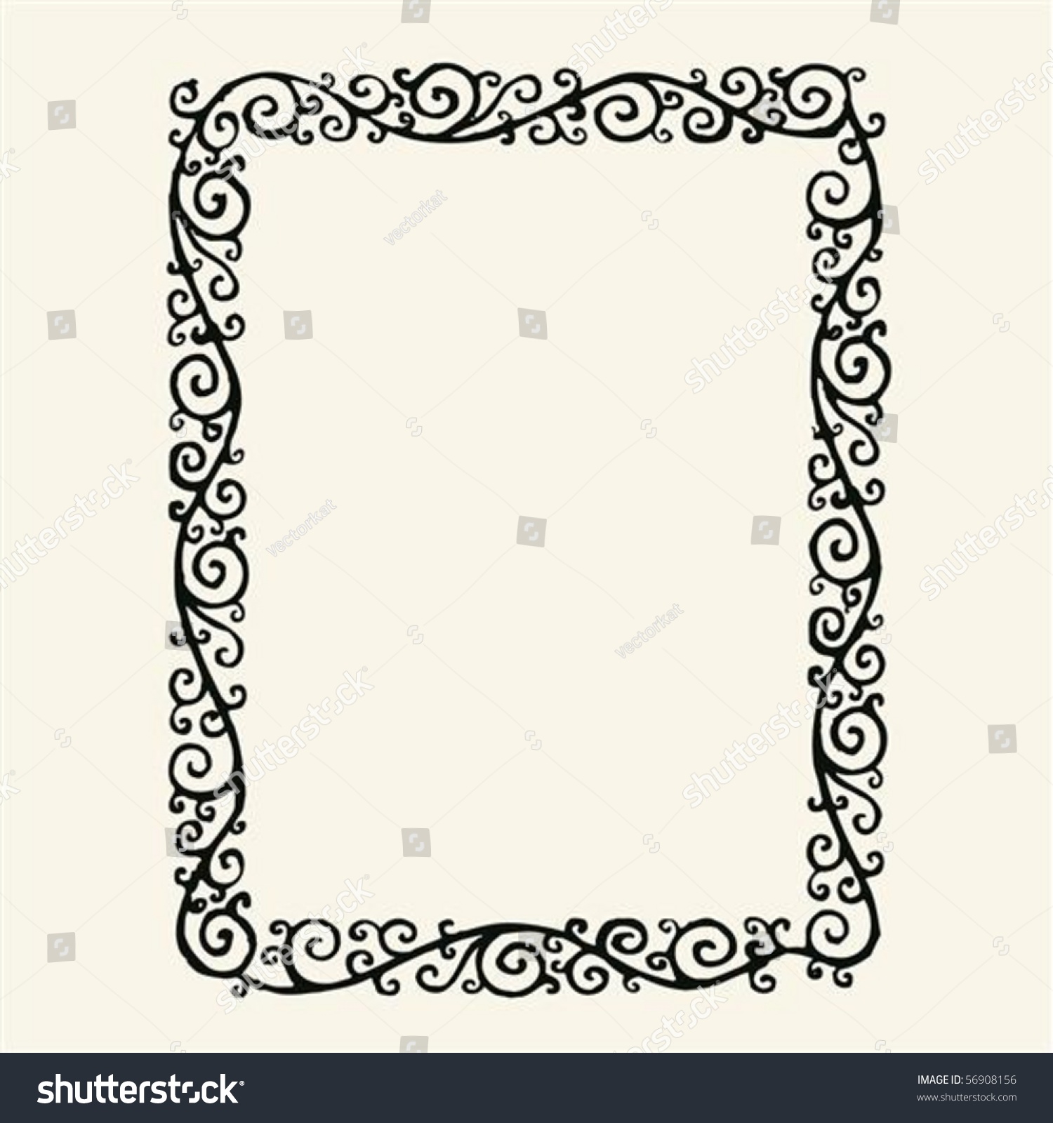Detailed Illustrated Frame Easy Edit Change Stock Vector (Royalty Free