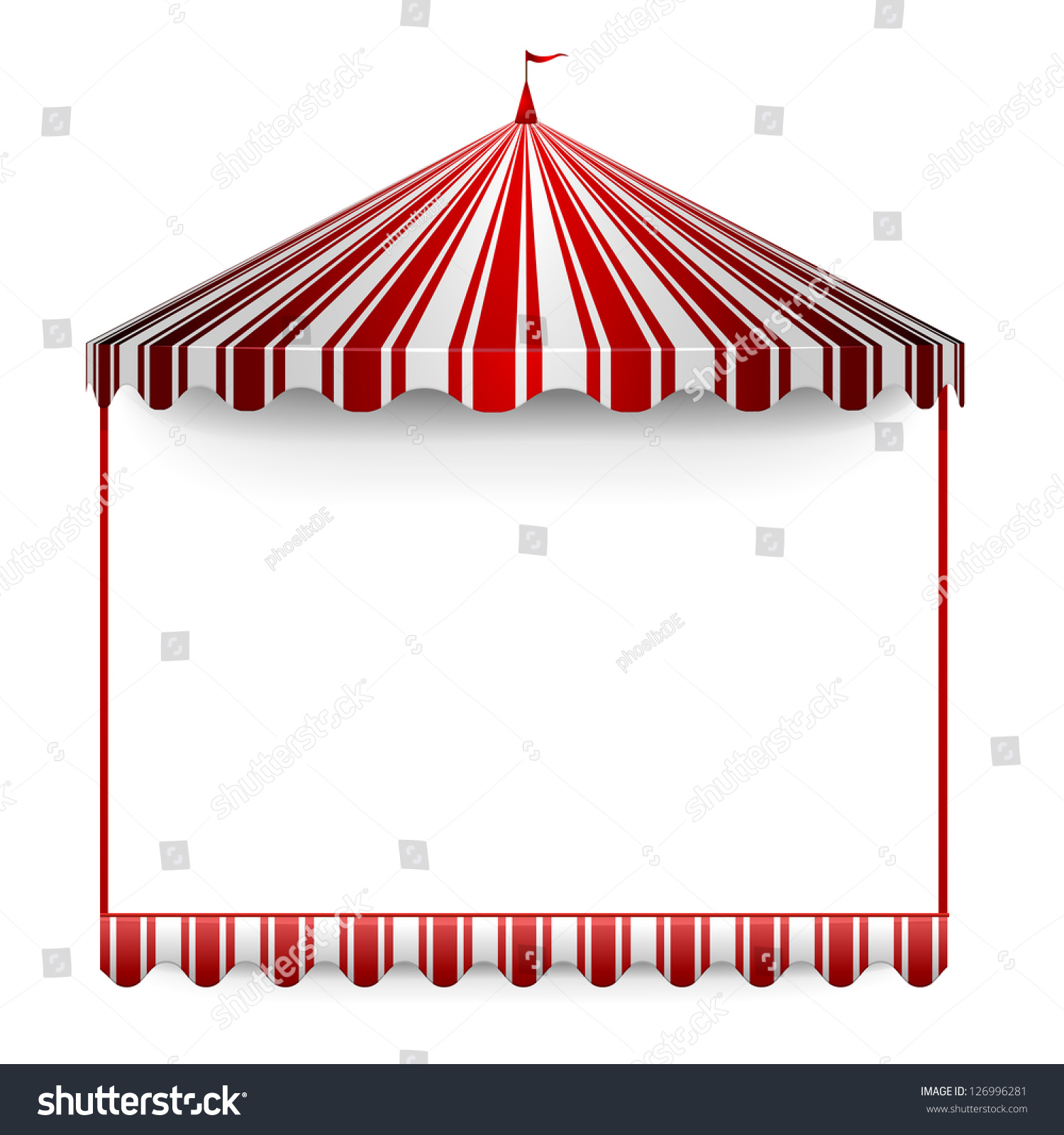 Detailed Illustration Carnivals Frame Circus Tent Stock Vector ...