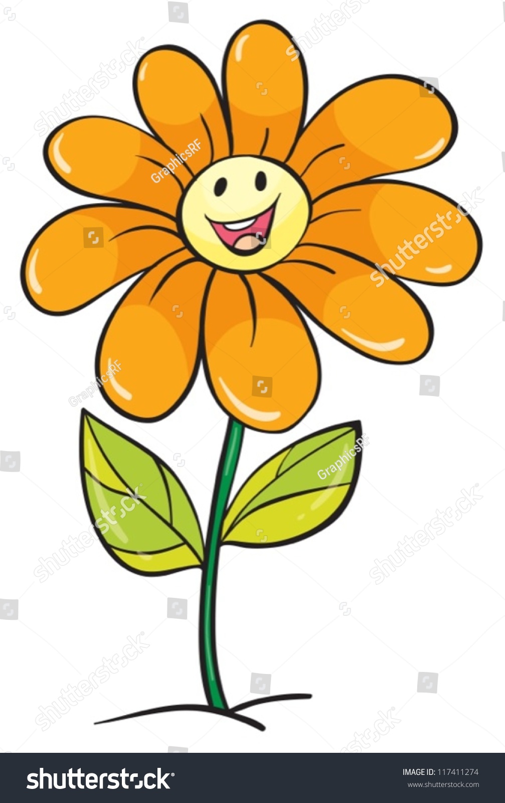 Detailed Illustration Of A Yellow Flower On A White Background ...