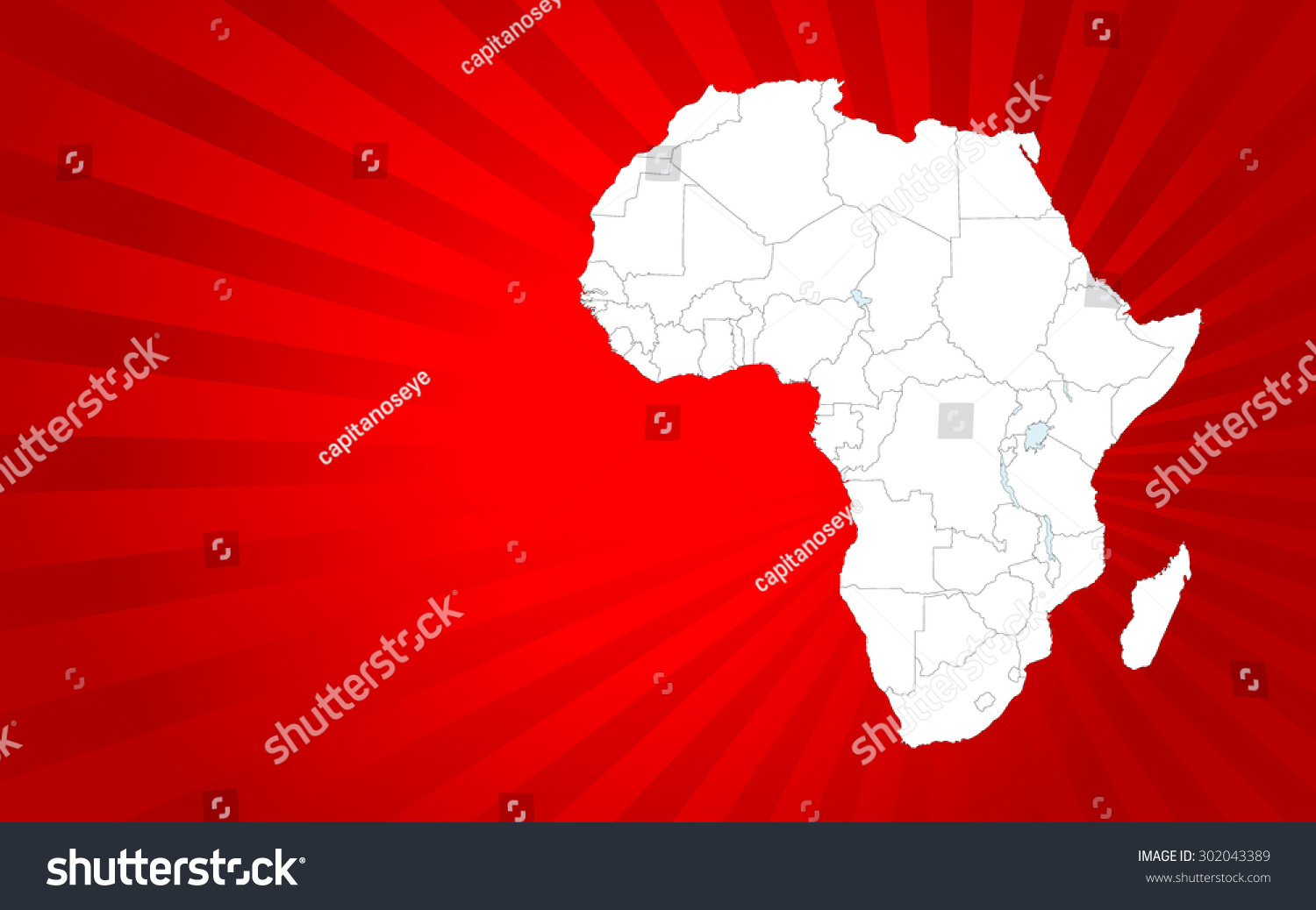 Detailed Map Africa Vector Background Illustration Vector De Stock Libre De Regalías 3348