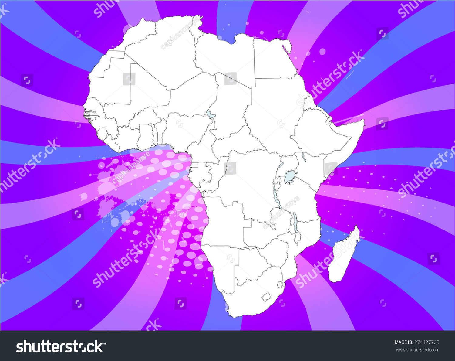 Detailed Map Africa Captivating Background Vectors Stock Vector Royalty Free 274427705 4907