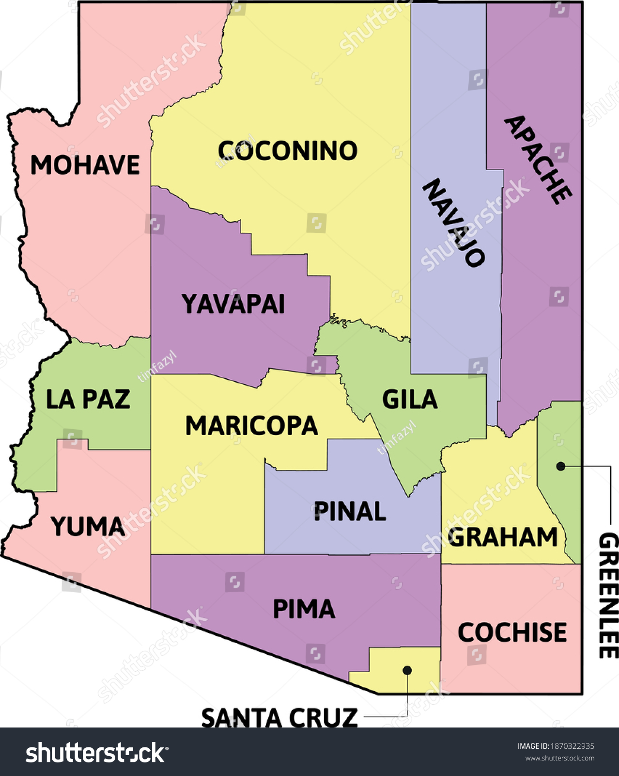 53 Apache County Map 이미지 스톡 사진 및 벡터 Shutterstock 6502