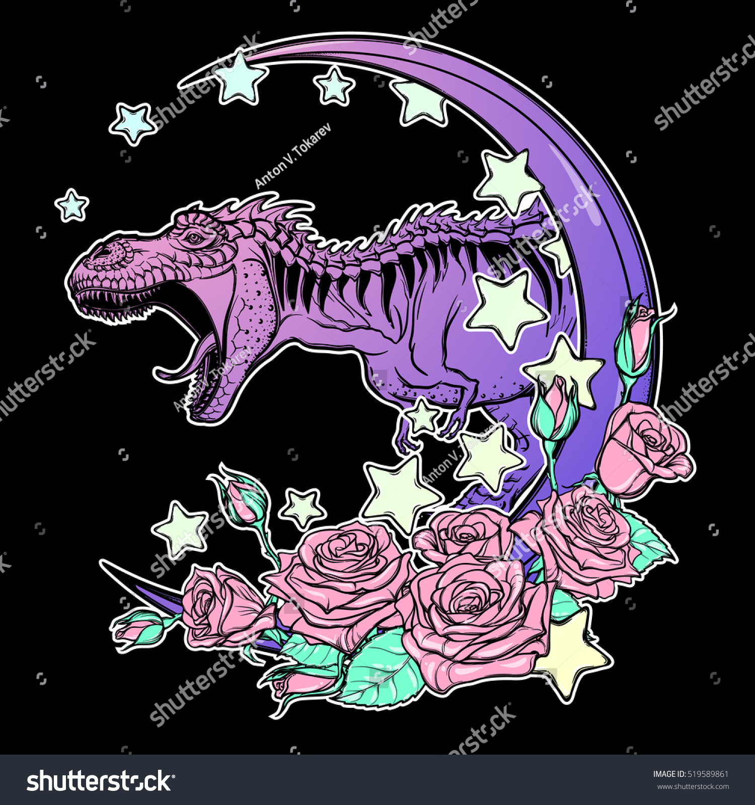 detailed sketch style drawing roaring tyrannosaurus stock vector detailed sketch style drawing roaring tyrannosaurus stock vector