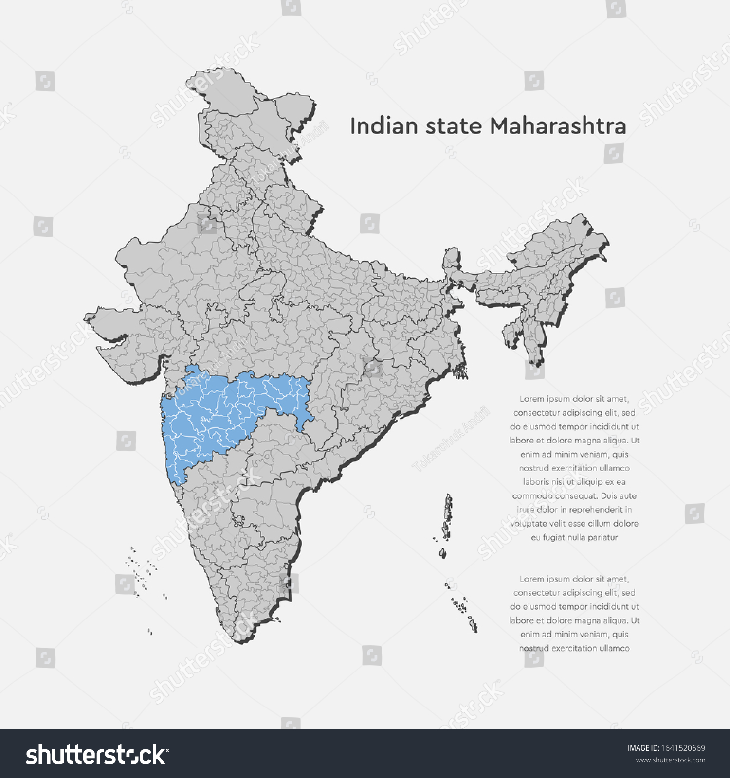 Detailed Vector India Country Outline Border Stock Vector (Royalty Free ...