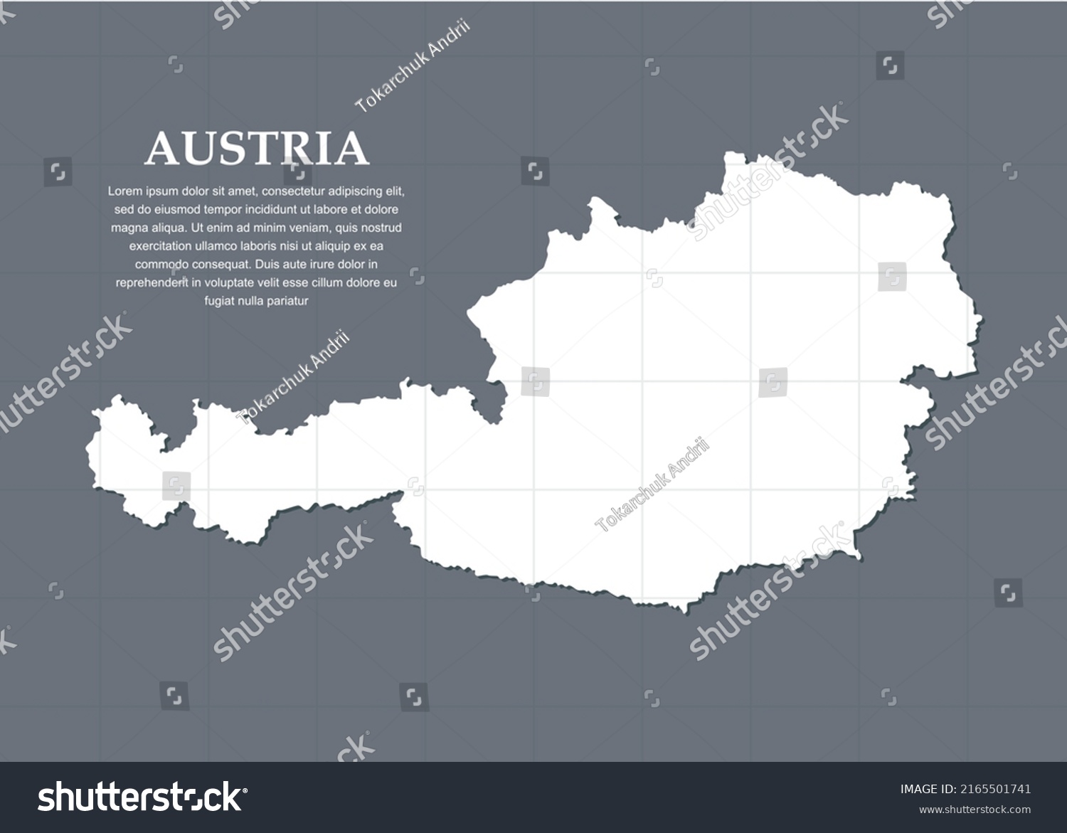 Detailed Vector Map Austria Isolated On Stock Vector (Royalty Free ...