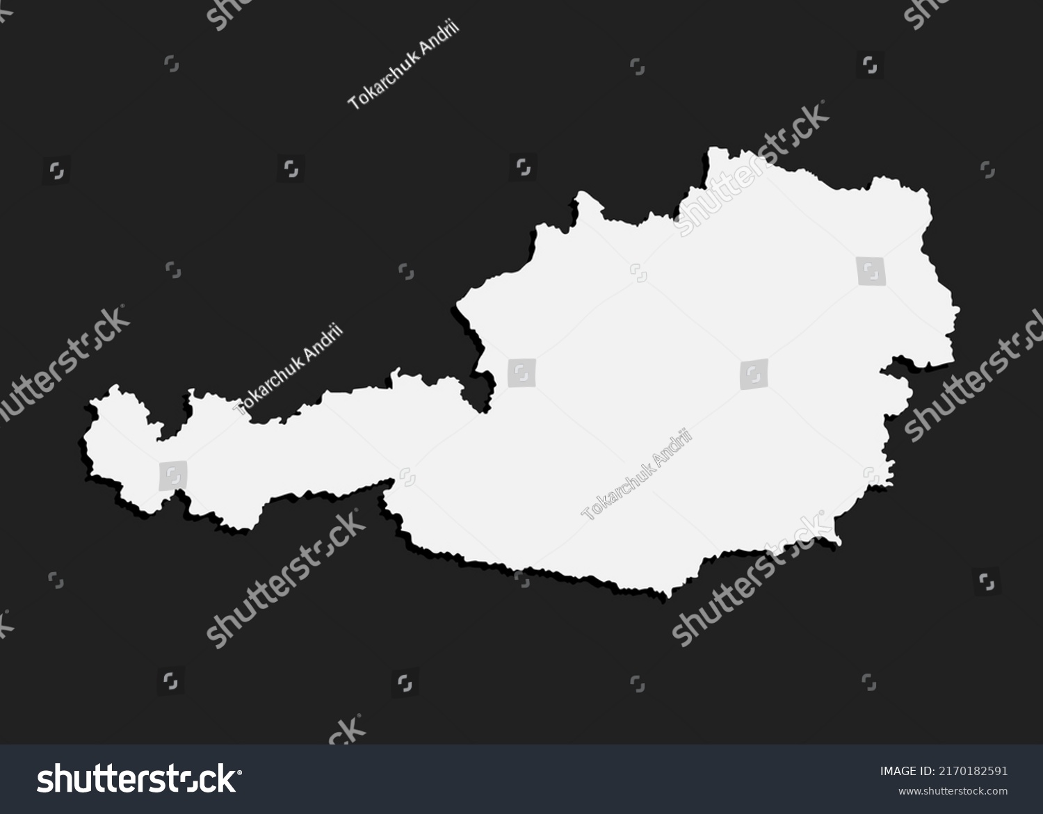 Detailed Vector Map Austria Isolated On Stock Vector (Royalty Free ...