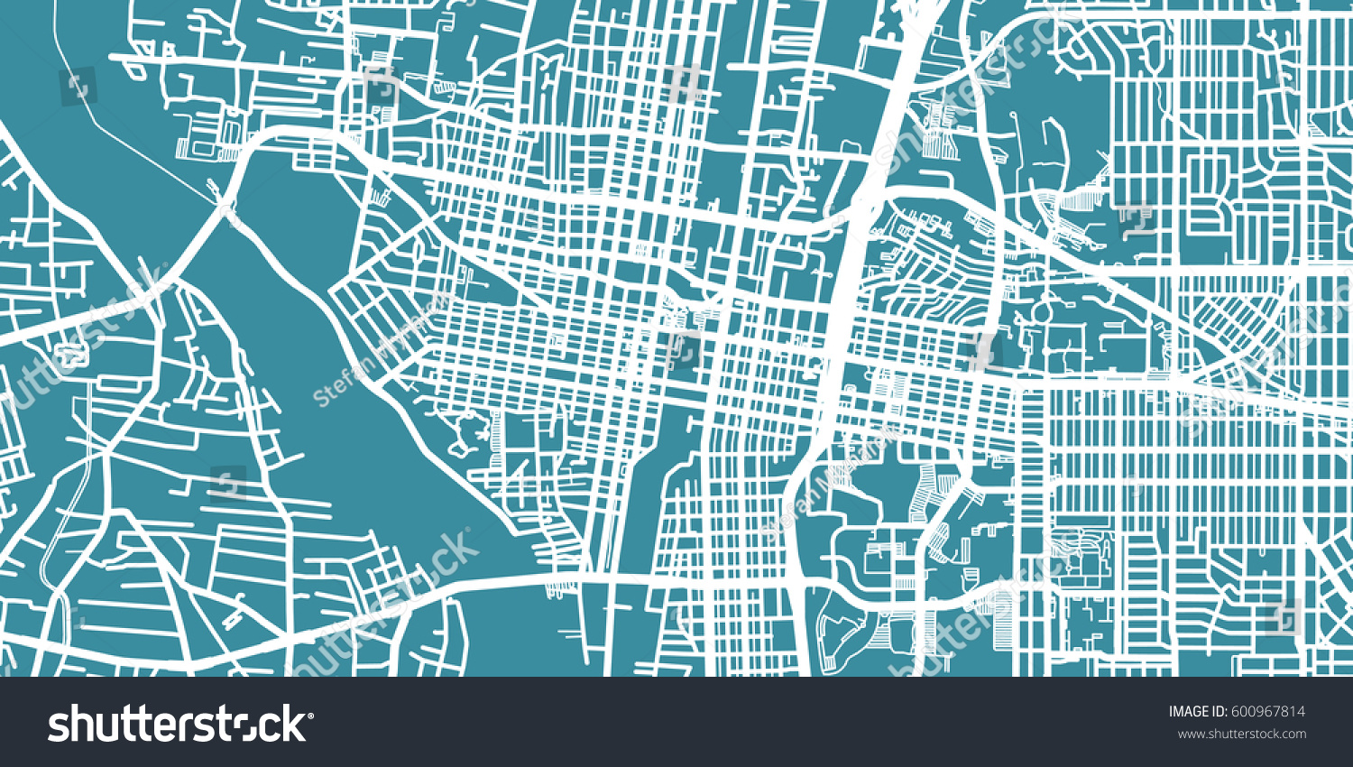 Detailed Vector Map Albuquerque Scale 130 Stock Vector (Royalty Free ...