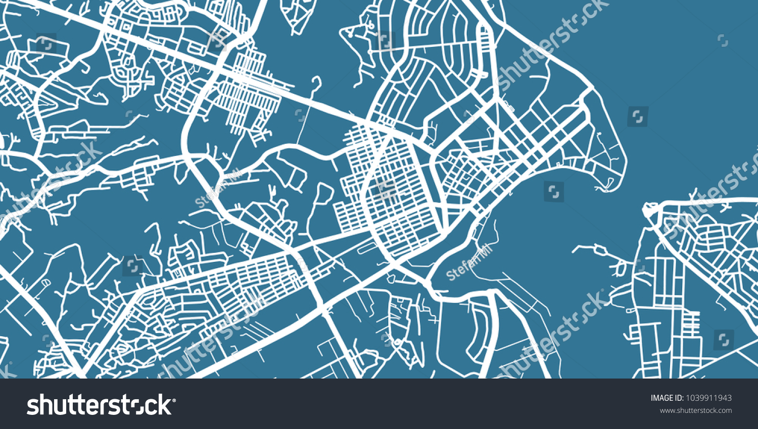 Detailed Vector Map Dar Es Salaam Stock Vector (Royalty Free ...