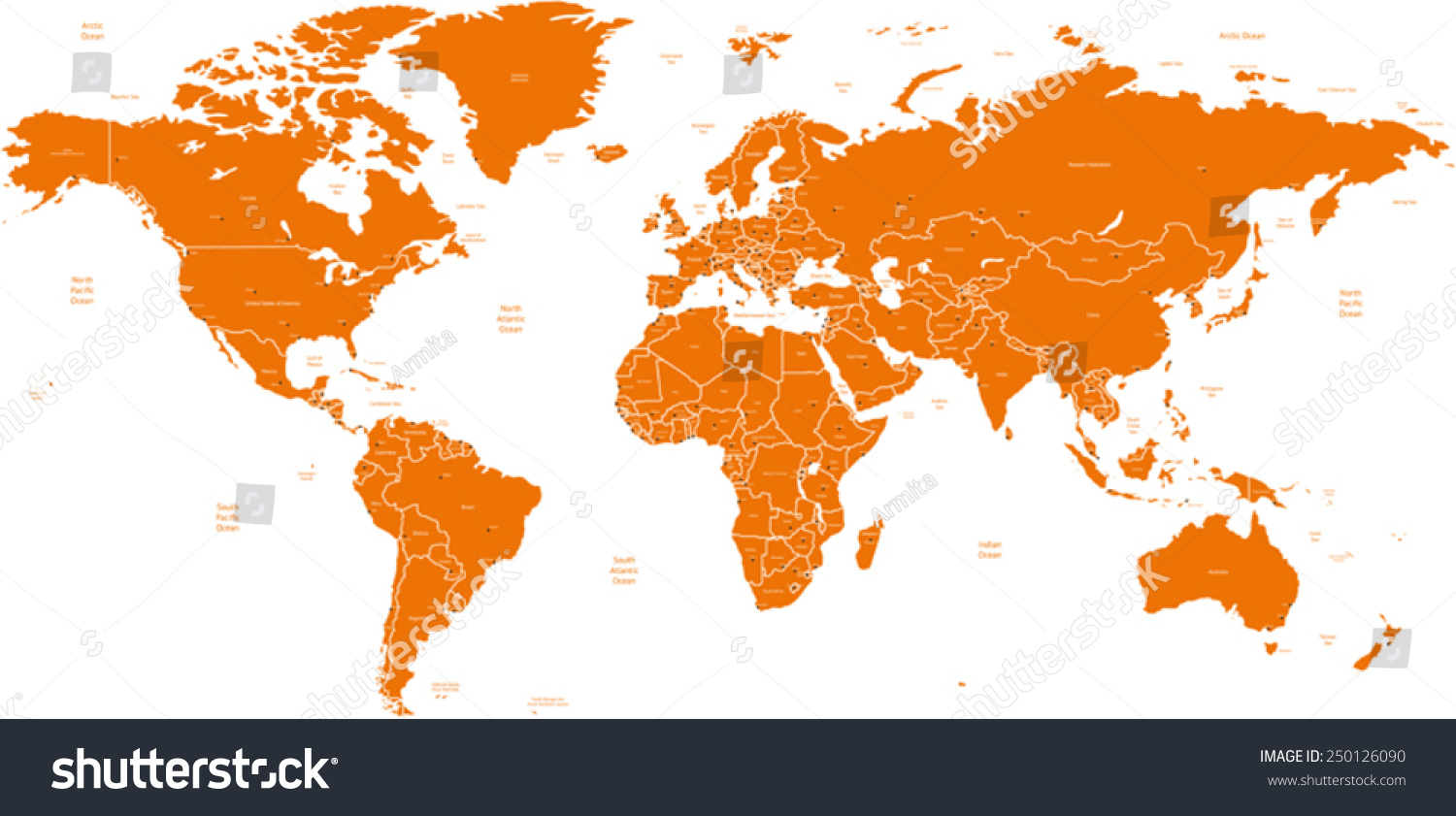 Orange Peel World Map