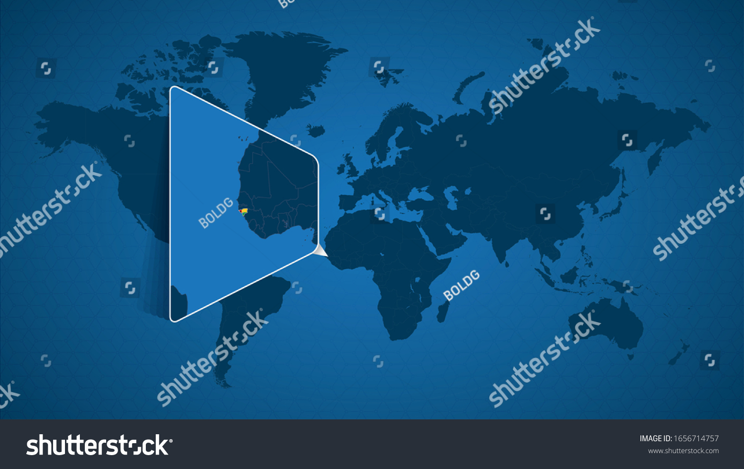 Detailed World Map Pinned Enlarged Map Stock Vector Royalty Free 1656714757 Shutterstock 