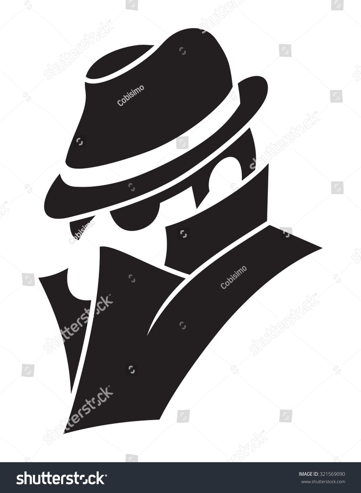 Detective Spy Man Vector Icon Stock Vector 321569090 - Shutterstock