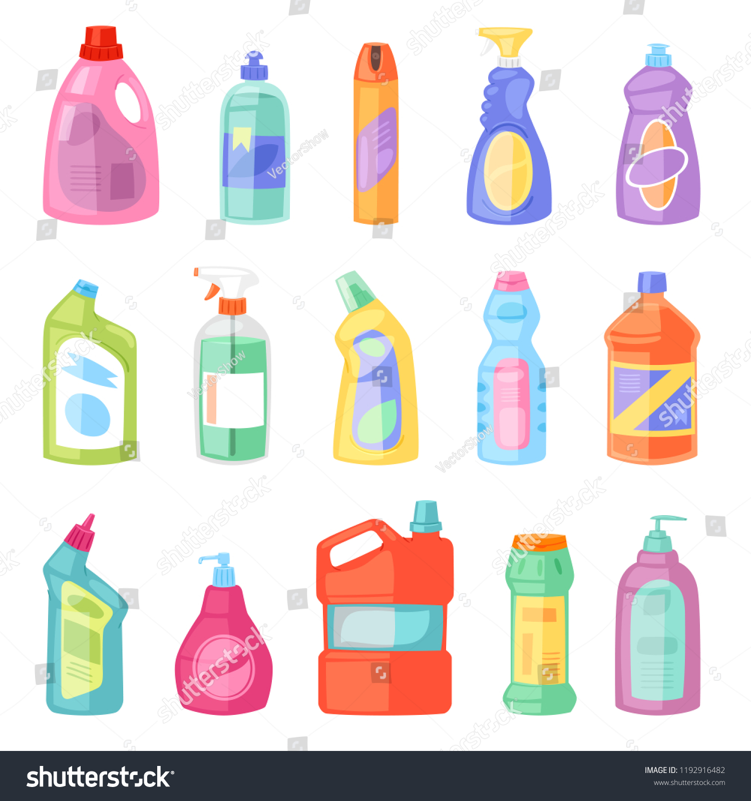 Download Detergent Bottle Vector Plastic Blank Container Stock Vector Royalty Free 1192916482