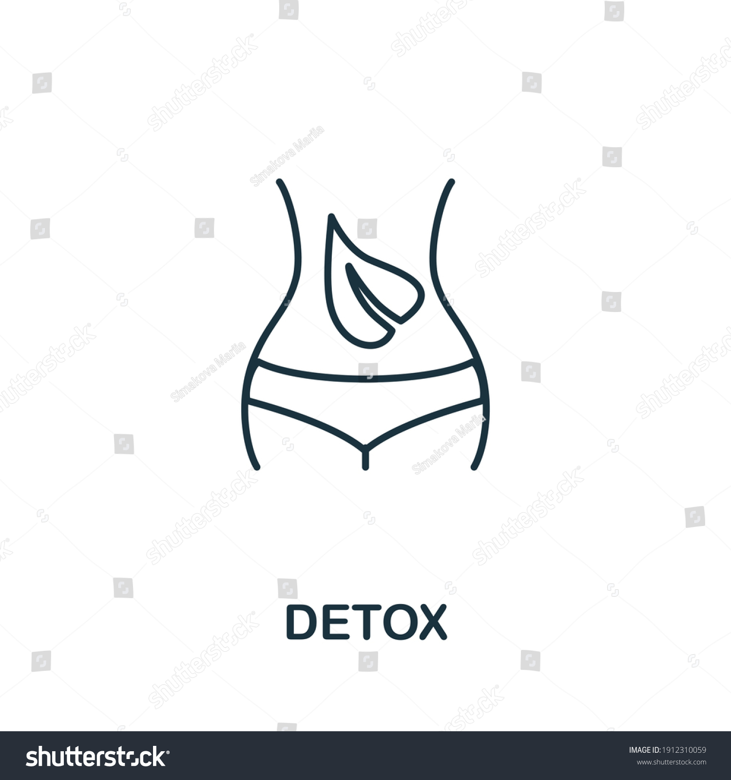 SVG of Detox icon. Simple illustration from biohacking collection. Creative Detox icon for web design, templates, infographics svg