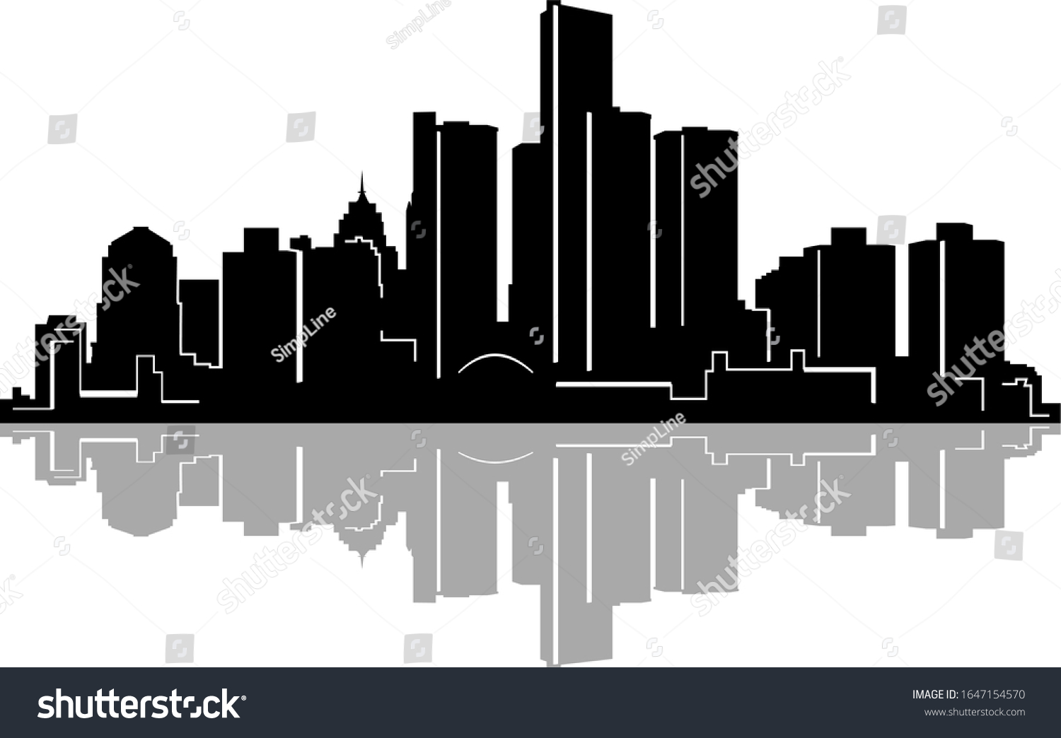 Map Detroit City Vector Illustration Stock Vector Roy - vrogue.co