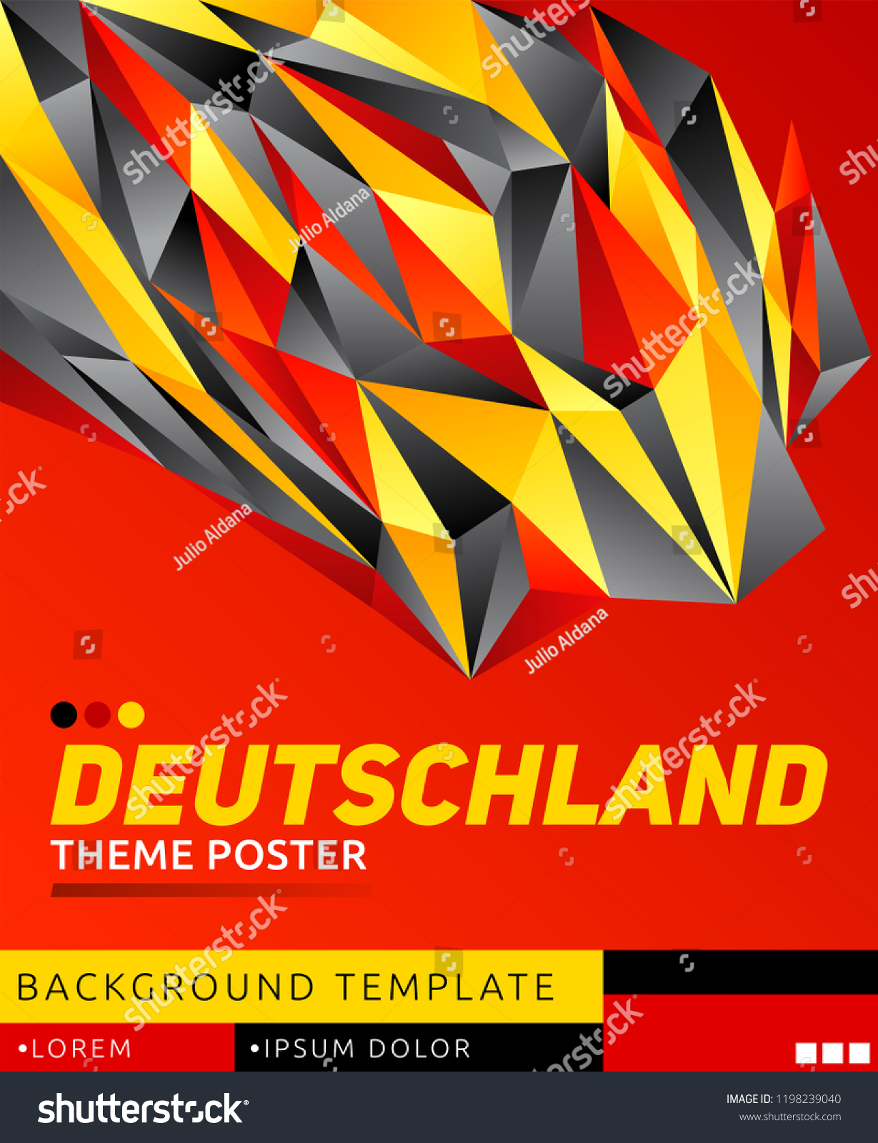 Deutschland Theme Modern Poster Vector Template Stock Vector Royalty Free