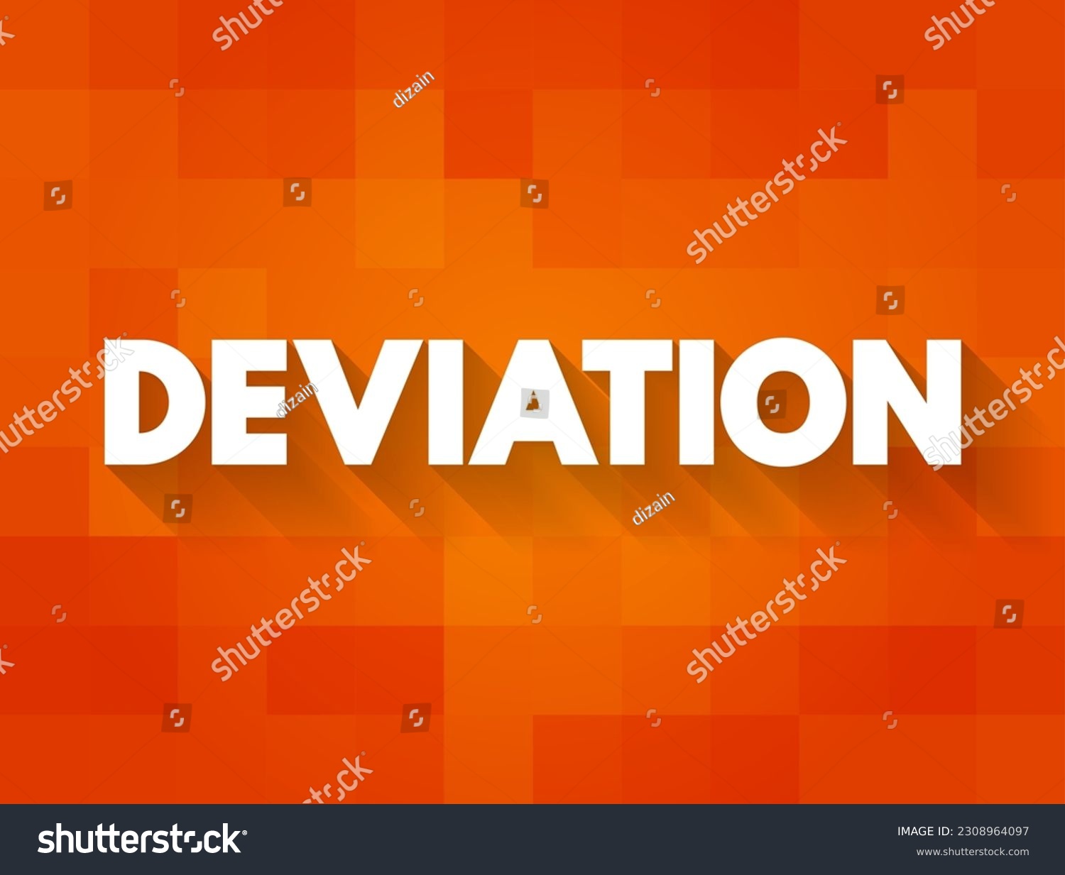 SVG of Deviation is a measure of difference between the observed value of a variable and some other value, text concept background svg