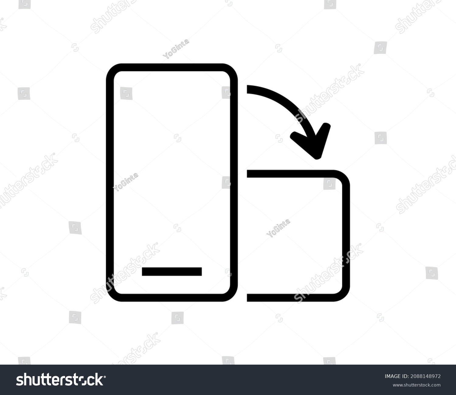 Device Rotation Sign Illustrtaion Vector Stock Vector (Royalty Free ...