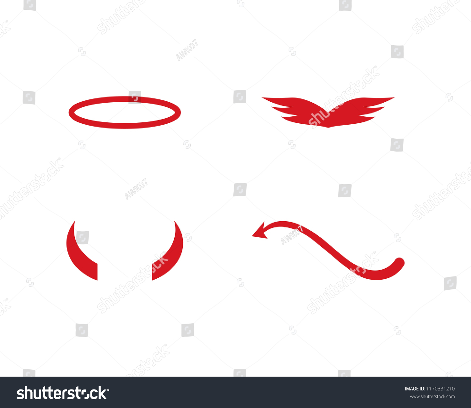 SVG of Devil angel logo vector template svg