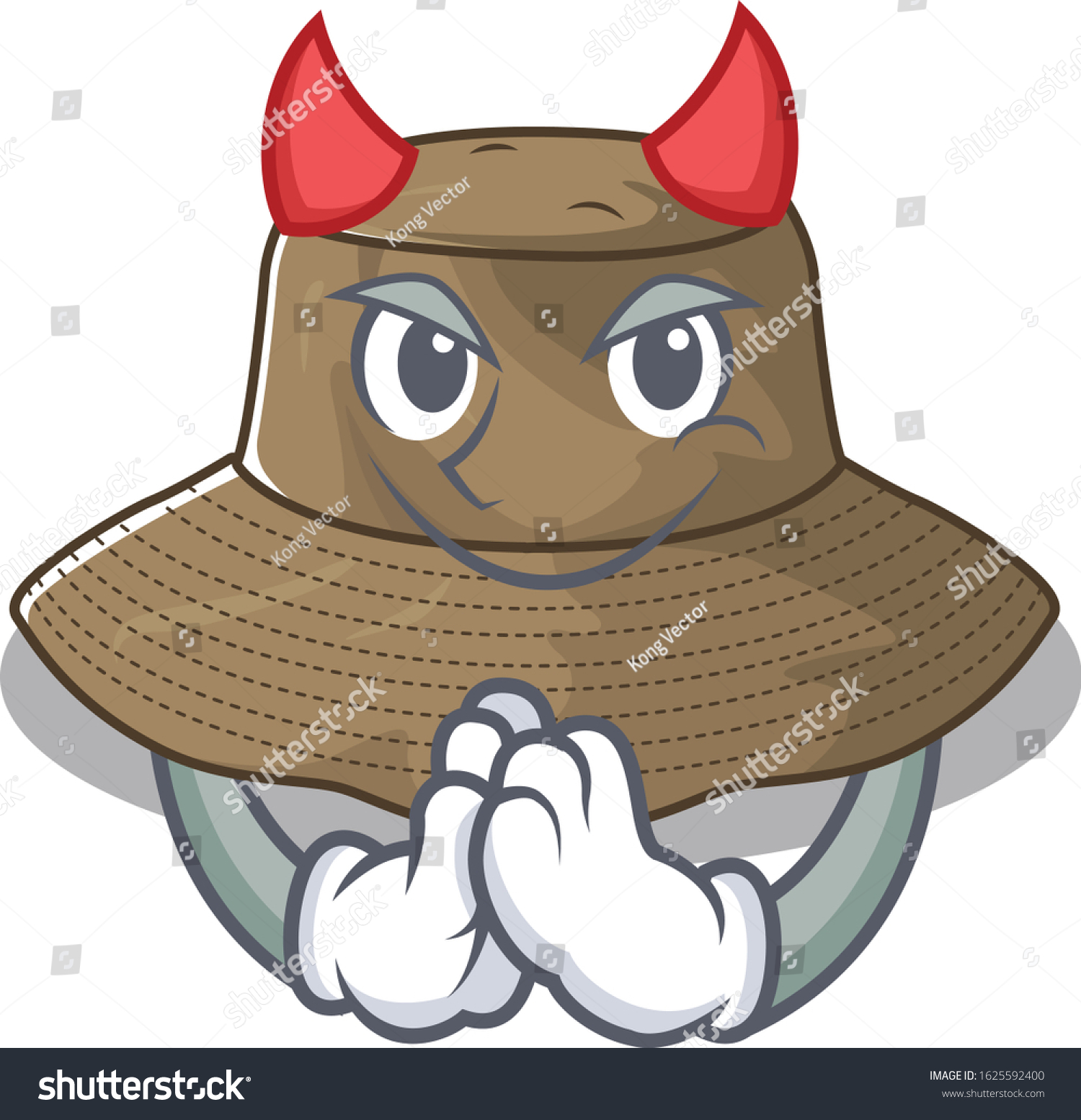 Devil Bucket Hat Cartoon Character Design Stock Vector Royalty Free