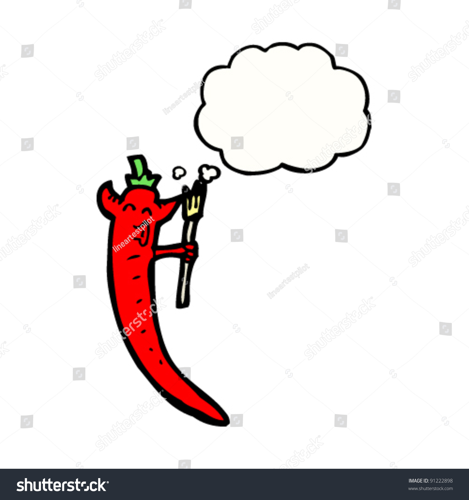 Devil Chili Pepper Cartoon Character Stock Vector (Royalty Free