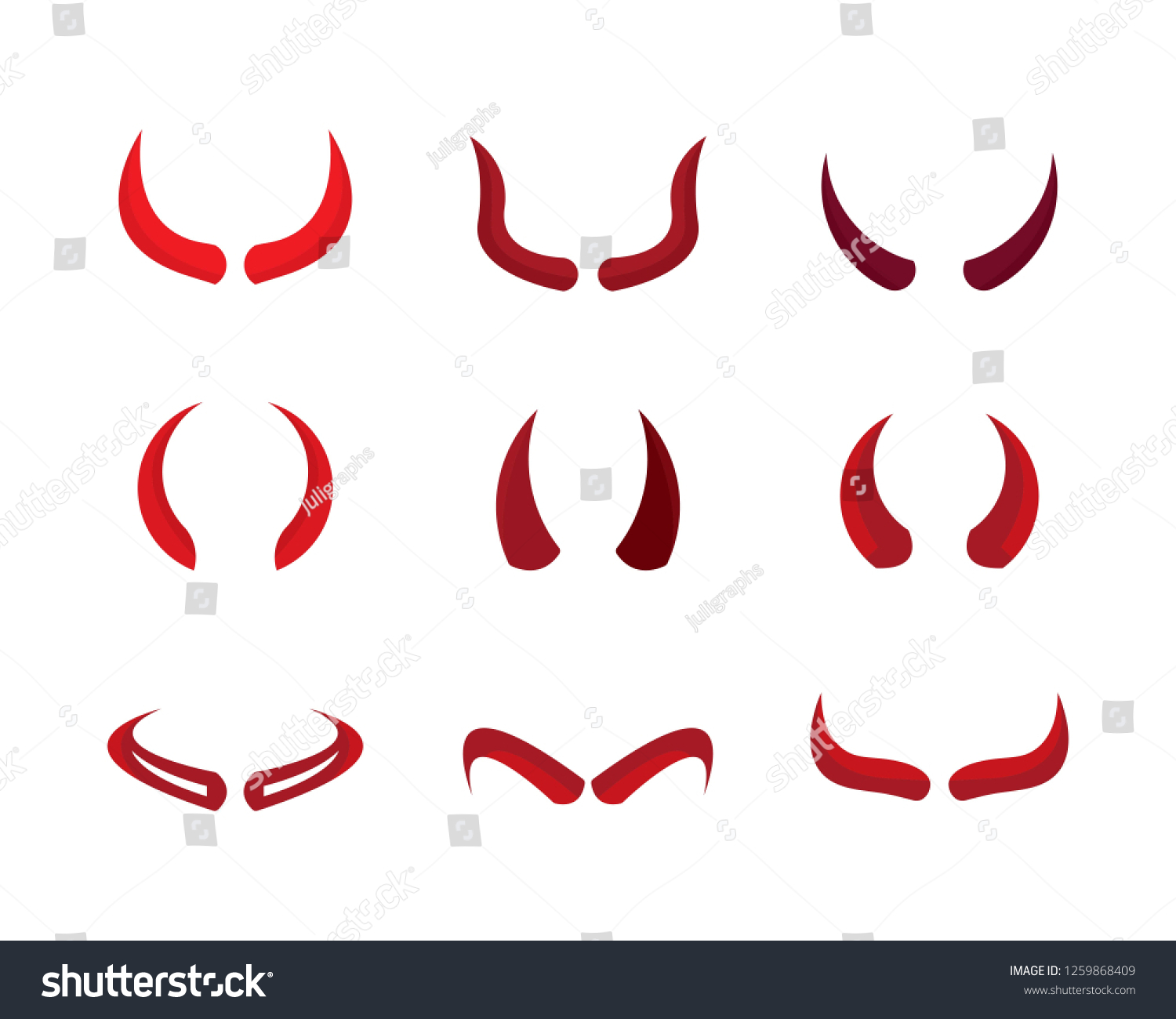 Devil Horn Logo Vector Illustration Stock Vector (Royalty Free ...