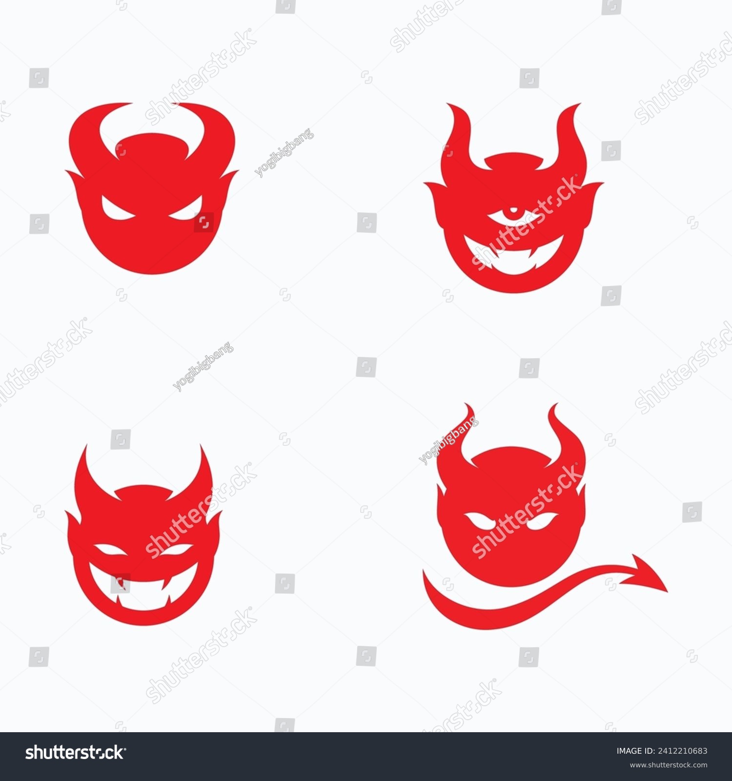 SVG of Devil logo symbol vector template svg