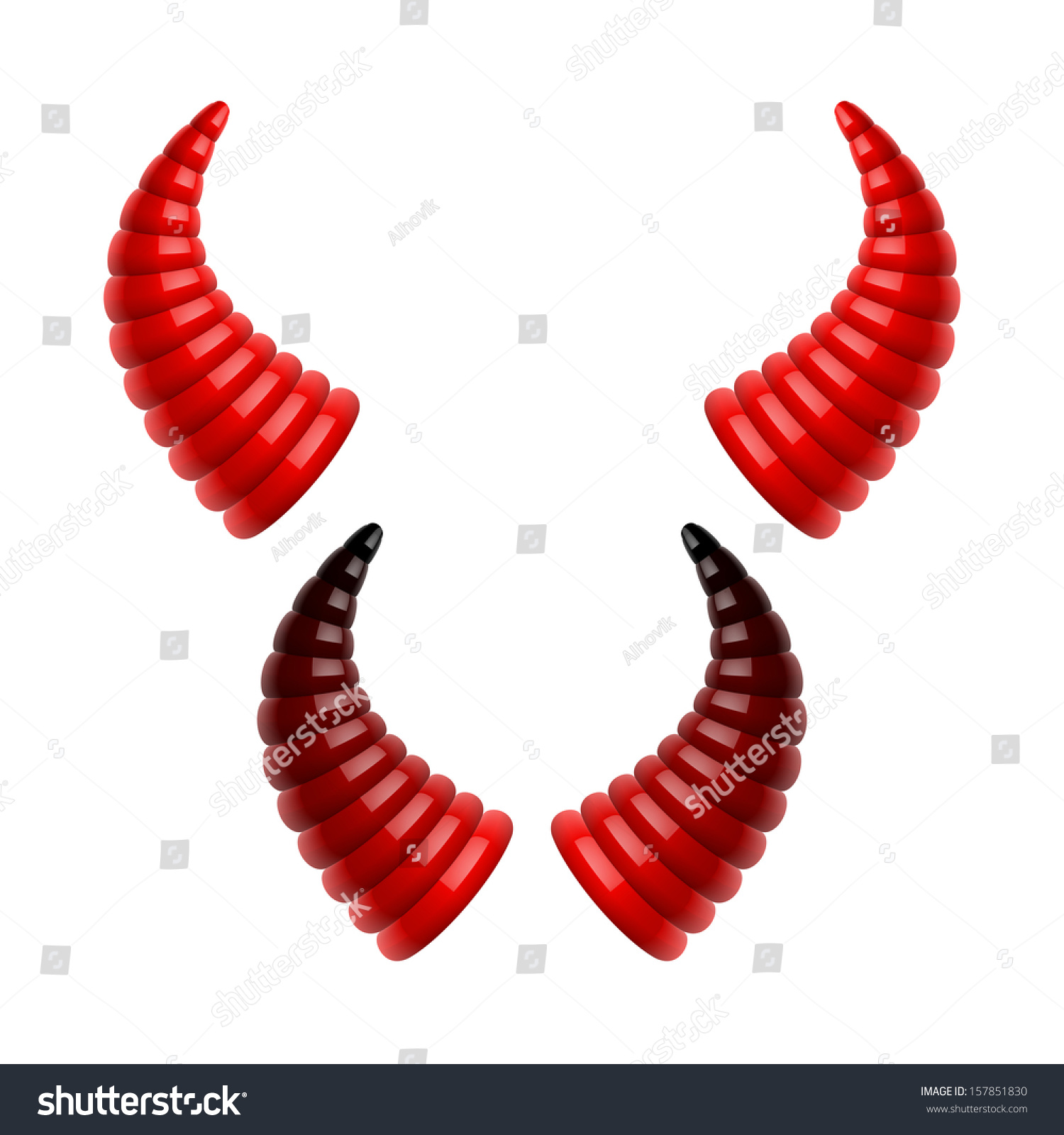 Devil'S Horns. Vector. - 157851830 : Shutterstock