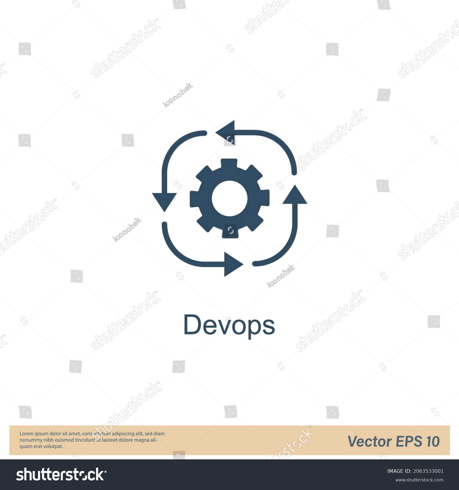 Devops Icon Symbol Simple Design Element Stock Vector (Royalty Free ...