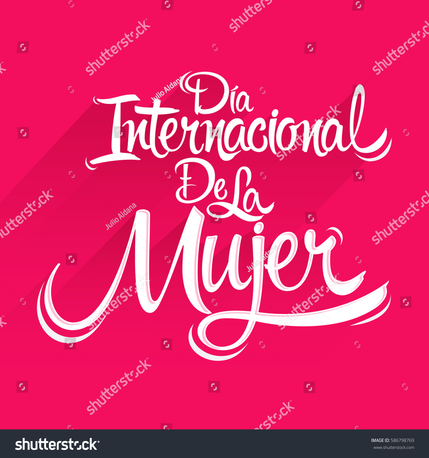 Dia Internacional De La Mujer Spanish Stock Vector Royalty Free 586798769